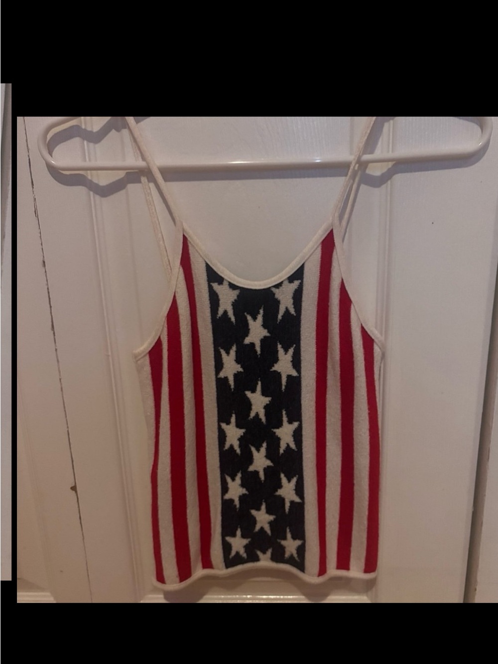 Vertigo Paris Striped Star Knit Crop Tank in Red, White & Blue - Picture 5 of 6